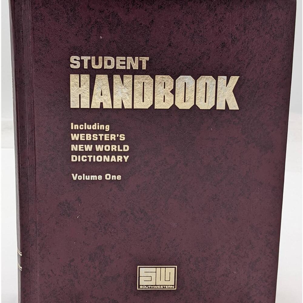 Student Handbook Including Webster's New World Dictionary Volume One